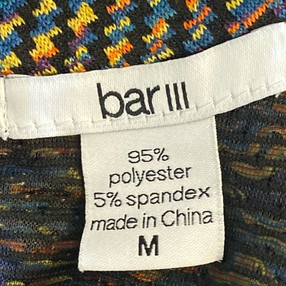 Bar III Black and Multi Colored Dress Size Medium NWT - Picture 15 of 15